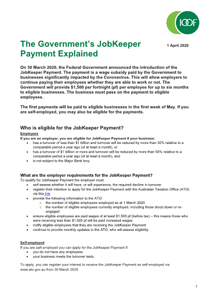 Jobkeeper Payment